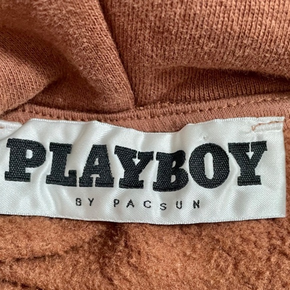 Playboy mustard brown hoodie. Mens size small women’s size large. - Picture 3 of 7